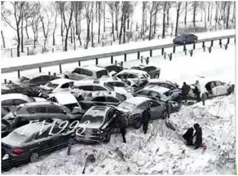 重要预警提示 - 雨雪+降温 冰雪路面开车切记控速、控距、少超车......_3